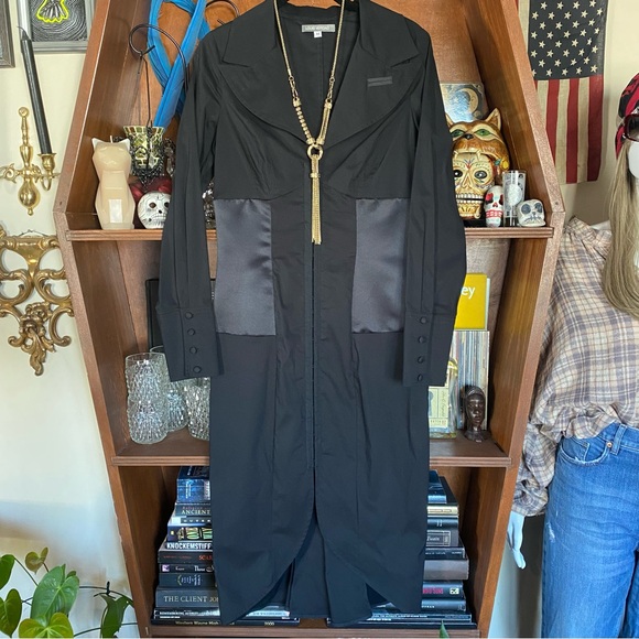 Louis Verdad Black Clasp Up Dress size medium - Picture 2 of 7